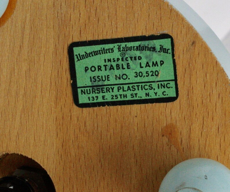 Nursery Plastics Humpty Dumpty Nursery Rhyme Painted Wood Folk Art Child/'s Bed Table Accent Lamp