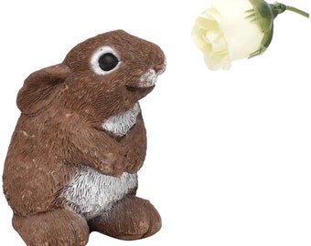 Don James Signed Curious Brown Bunny Rabbit 3" Collectible Figurine Sculpture - Great for Easter!