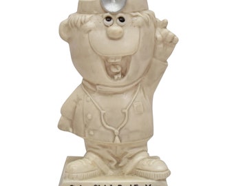 c1970 Russ Berrie & Co. Doctor "Being Sick Is Bad For Your Health...Get Well Soon" Patient Humor Figurine