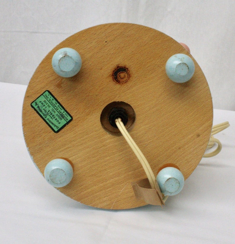 Nursery Plastics Humpty Dumpty Nursery Rhyme Painted Wood Folk Art Child/'s Bed Table Accent Lamp