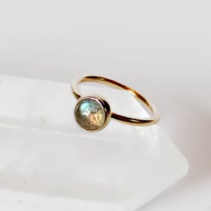 Aro para la nariz relleno de oro con labradorita, aro para la nariz, piercing de oro para la nariz, joyería de labradorita, calibre 22, calibre 20, calibre 18.