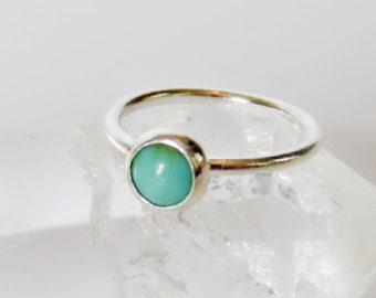 cartilage ring with turquoise stone in sterling silver, helix ring in 22 gauge, 20 gauge, 18 gauge, 16 gauge, 6mm, 7mm, 8mm, 9mm, 10mm