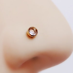Rose quartz nose ring 2025