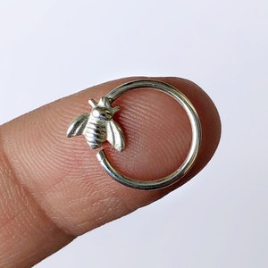 Bee Daith Piercing Sterling Silver Daith Ring Bee Daith Hoop