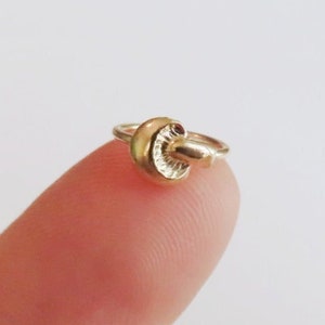 mushroom cartilage ring, gold filled cartilage hoop, small cartilage hoop, dainty cartilage ring, tiny cartilage ring, 6mm cartilage hoop