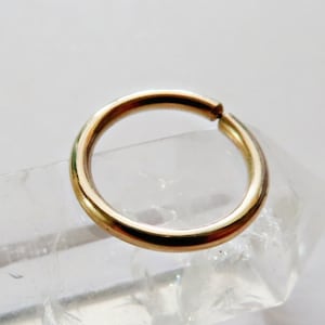 gold filled cartilage ring, gold helix hoop, gold hoop earring, gold filled ear piercing, 6mm, 7mm, 8mm, 9mm, 10mm, 20 gauge, 18 gauge, 16