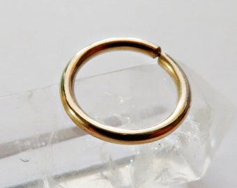 gold nose hoop, gold filled nose ring, gold nose piercing, 10mm gold septum ring, 20 gauge gold septum ring, 18 gauge, 16 gauge, 8 mm, 6 mm