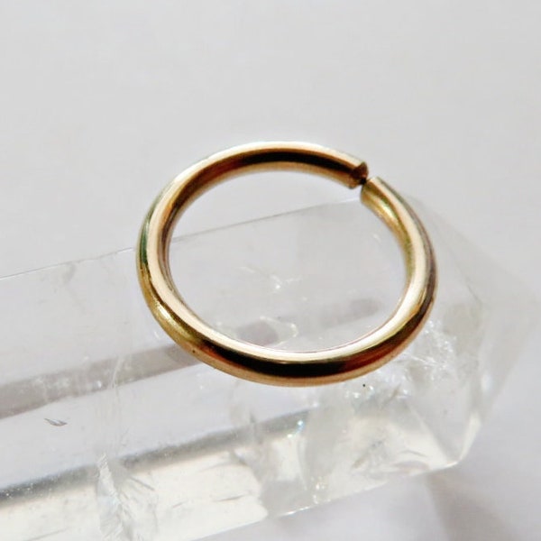 gold nose hoop, gold filled nose ring, gold nose piercing, 10mm gold septum ring, 20 gauge gold septum ring, 18 gauge, 16 gauge, 8 mm, 6 mm