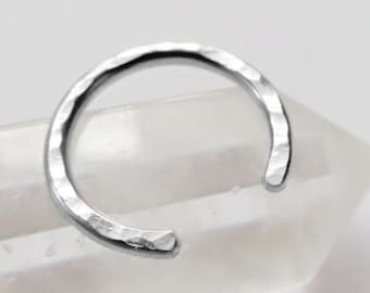 horseshoe septum ring sterling silver, 8mm silver septum ring, 10mm septum ring, 20 gauge silver septum ring, 18 gauge silver septum