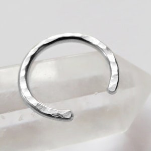 horseshoe septum ring sterling silver, 8mm silver septum ring, 10mm septum ring, 20 gauge silver septum ring, 18 gauge silver septum