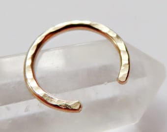 horseshoe septum ring gold filled, 8mm gold septum ring, 10mm gold septum ring, 20 gauge gold septum ring, 18 gauge gold filled septum ring