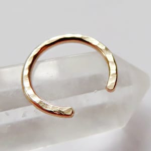 horseshoe septum ring gold filled, 8mm gold septum ring, 10mm gold septum ring, 20 gauge gold septum ring, 18 gauge gold filled septum ring