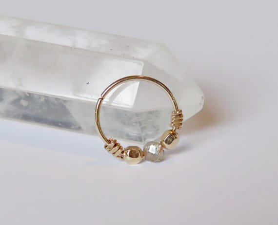 gold bee nose ring