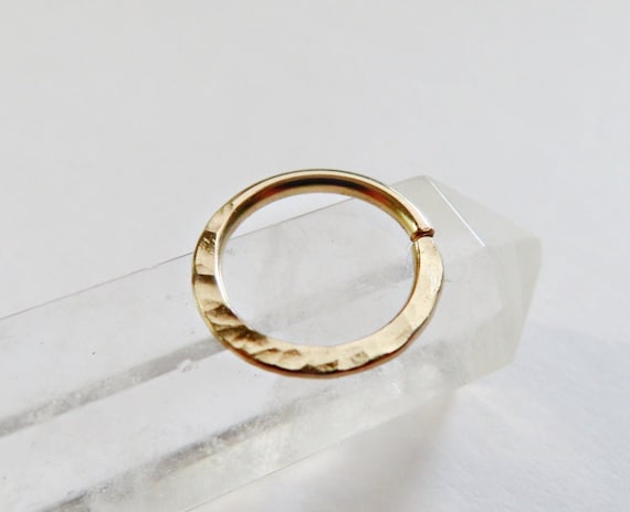 gold filled daith ring hammered, 8mm gold daith ring, 10mm gold daith ring, 20 gauge gold daith ring, 18 gauge gold filled daith ring