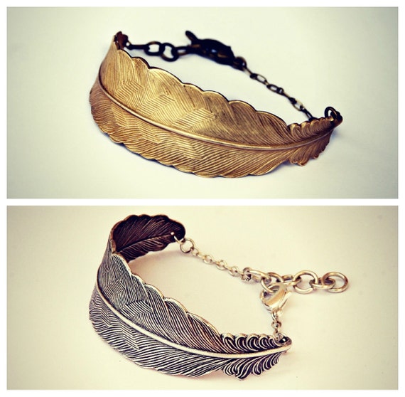 Feather friendship bracelets best friends jewelry silver and Etsy