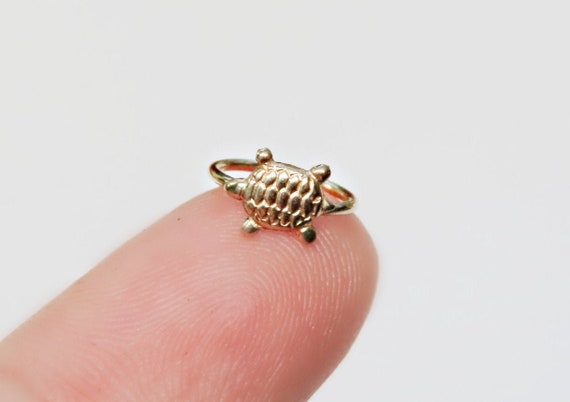 gold bee nose ring