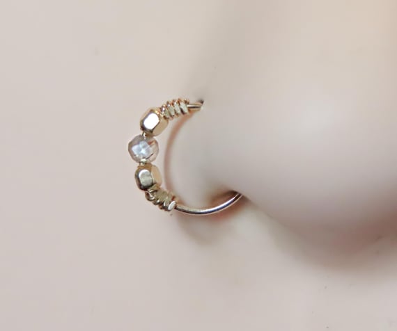 gold bee nose ring