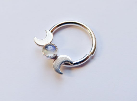 Moonstone septum ring deals