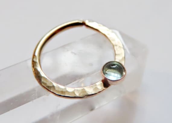 apatite septum ring gold filled, gold hammered septum ring, 8mm gold septum hoop, 10mm gold septum hoop, 20 gauge opal septum ring, 16 gauge