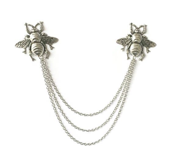 Women Delicate Enamel Little Bee Crystal Rhinestone Collar Pin Brooch Jewelr BXJ 