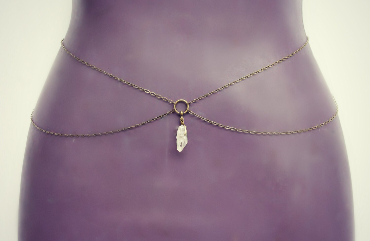 Crystal belly chain body chain crystal body chain quartz Etsy