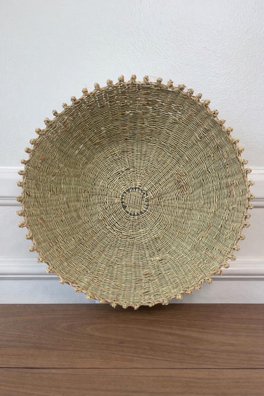 Handwoven Spanish Basket | Natural Fiber Artisan Wall Decor (13 Inch ...