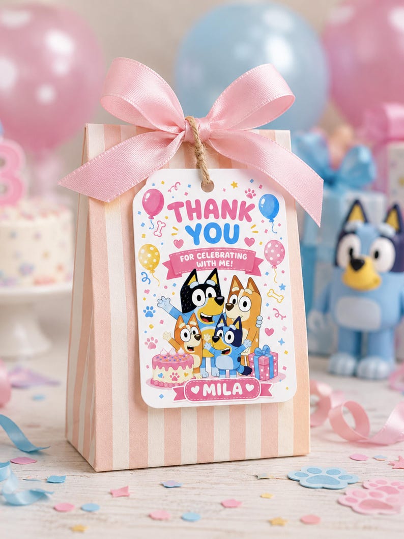 Editable Bluey Birthday Invitation , Bluey Party Invite, Bluey Kids Birthday Invite, Bluey Twoey 2nd Birthday Girl Invitation image 5