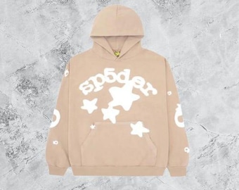 Sudadera con capucha Sp5der Beluga estilo streetwear / Sudadera con capucha extragrande con estampado de telaraña / Sudadera unisex de moda hip hop
