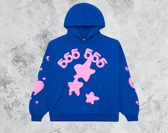 Sudadera con capucha Sp5der Beluga estilo streetwear / Sudadera con capucha extragrande con estampado de telaraña / Sudadera unisex de moda hip hop