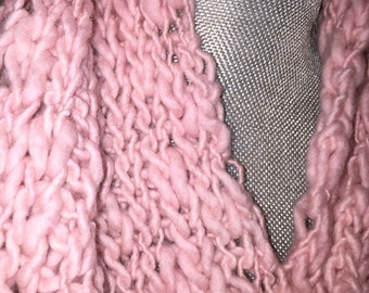 Pink Chunky Scarf/Ballet Pink Infinity Scarf/ Merino Hand Dyed/Easter Scarf