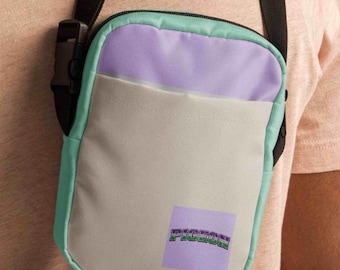 Pastel Pigeon Crossbody Bag Cute Bird Utility Bag Shoulder Bag Casual Everyday Travel Bag Gift for Bird Lovers | colorblock colour block