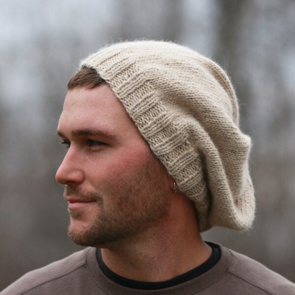 Very Slouchy Hat for Men in Super Soft  Alpaca CUSTOM ORDER