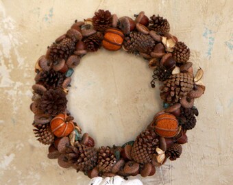 Pinecone & Acorn Natural Rustic Wreath