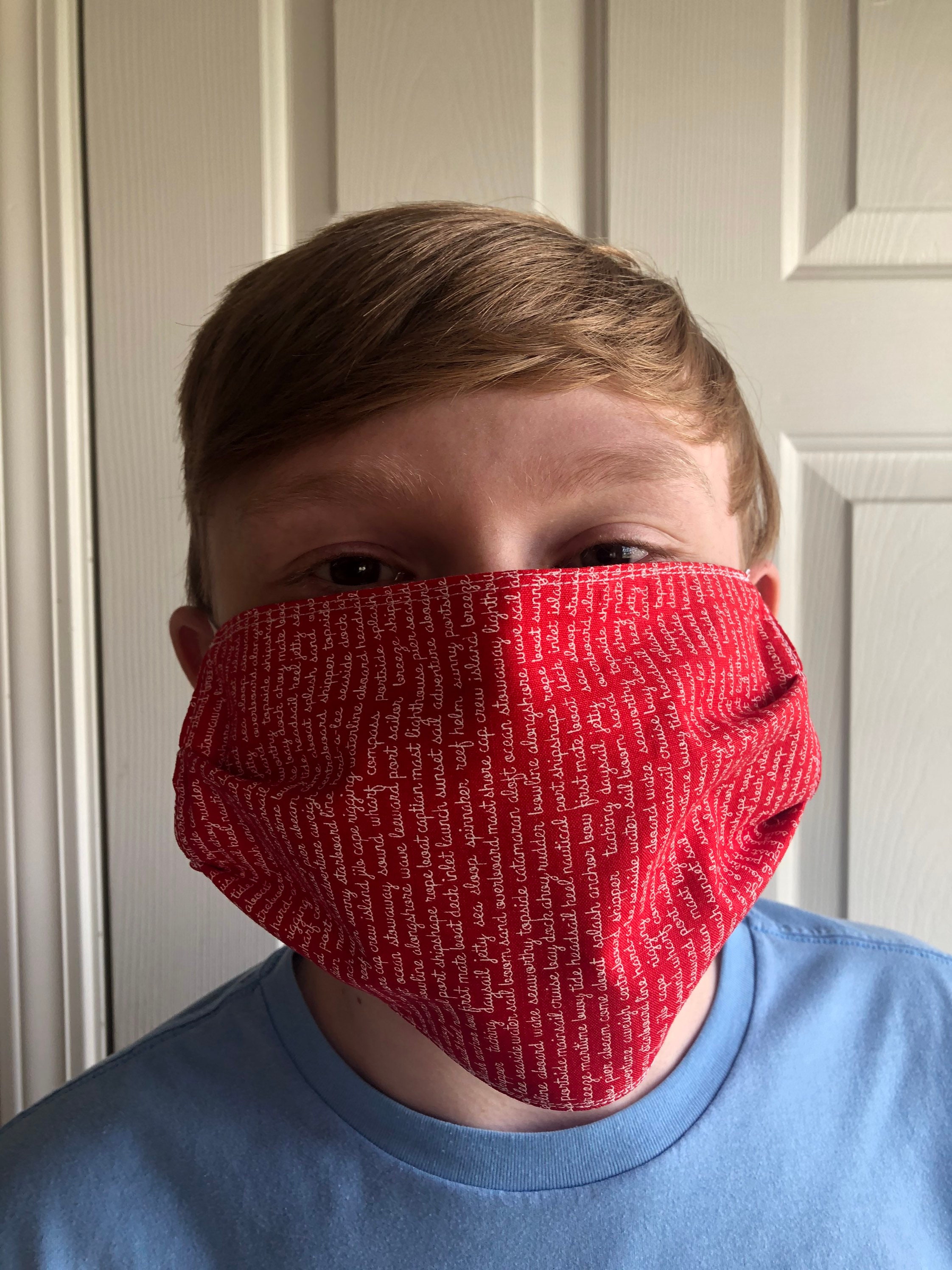 Red white and blue Face Mask Reversible face mask 100 Etsy