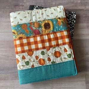 Pumpkin Patchwork Composition Notebook Cover, Fall Patchwork Notebook