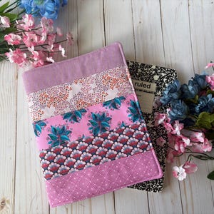 Pink and Purple Floral Composition Notebook Cover