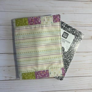 Lavender and Mint Floral Patchwork Composition Notebook Cover