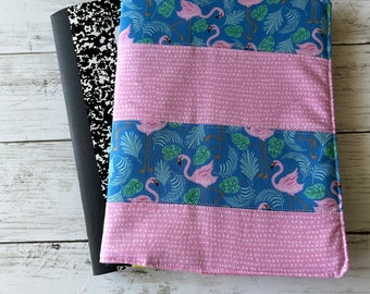 Flamingo Patchwork Composition Notebook Cover-flawed sizing