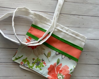 Modern Teacher Apron in Peach and Mint Green, Gifts for Teachers