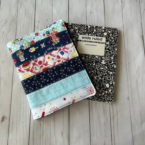 Handmade Patchwork Composition Notebook Cover: Summer Time Fabrics