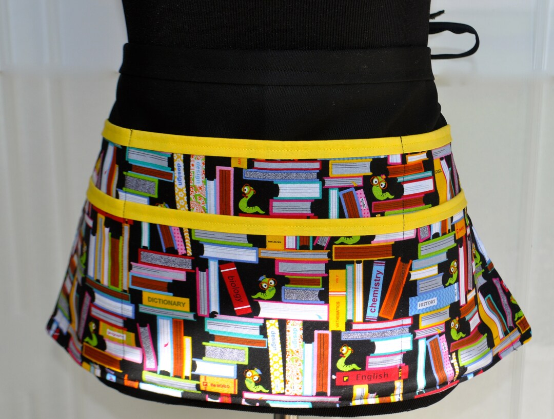 Library Apron Book Worm Teacher Apron for Preschool Teachers and Librarians - Etsy