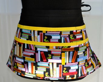 Book worm Teacher apron for Preschool Teachers and Librarians