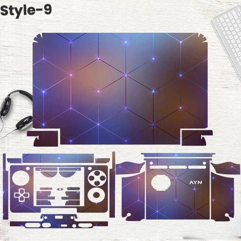 AYN Thor Skin Sticker Full Body Protective Vinyl Wrap Handheld Console Decal Anti Scratch Cover Gamer Gift style 9