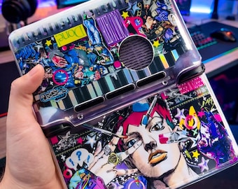 Diseño personalizado para Thor de AYN, arte personalizado para consola portátil, inserto de tarjeta trasera único hecho a mano, regalo único para gamers.