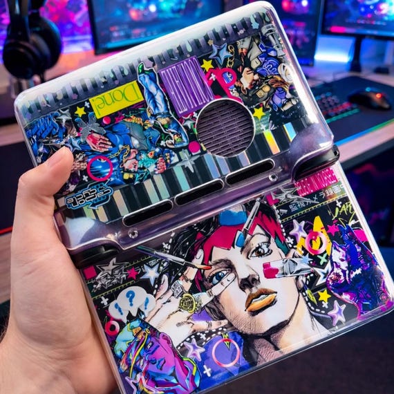 AYN Thor Custom Skin, Personalized Handheld Console Art, Handmade One-of-a-Kind Back Card Insert, Unique Gamer Gift