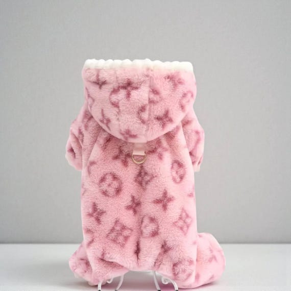 Plush Dog Jumpsuit, Warm Winter Puppy Clothes, Full-Body Cozy Outfit