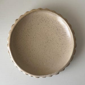 Handmade Ceramic Plate in Matte Natural 6.5"