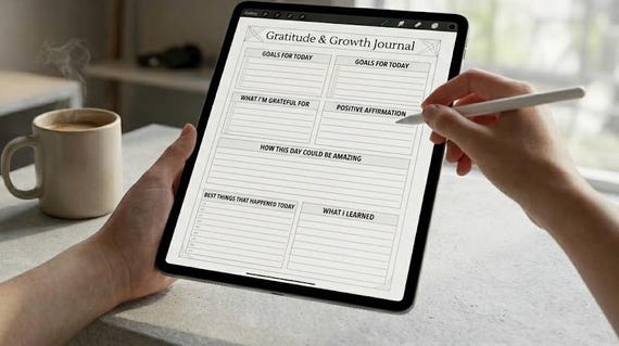 Gratitude Growth Planner Printable Journal Bundle