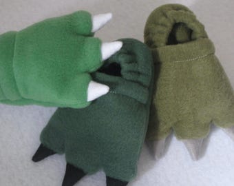 Fleece Dinosaur Feet Baby Soft Sole Slippers- Fleece Dino, Monster and Lizard  Feet Baby Shoes