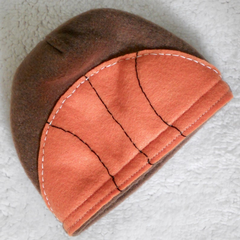 Basketball baby hat and mitten set Fleece baby hat and mitten set